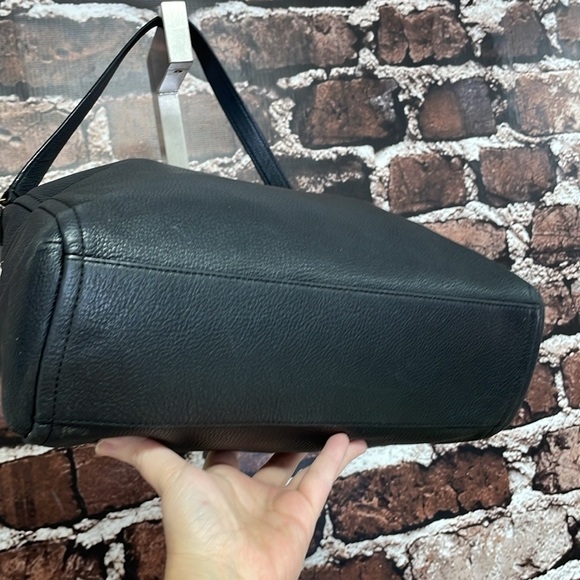 KATE SPADE Purse Hobo Shoulder Bag Black Pebbled Leather - Picture 8 of 12